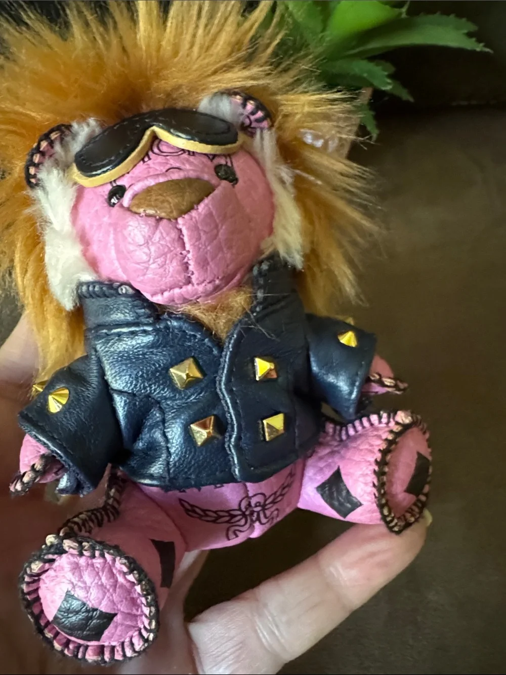 MCM Leather Punk Rock Lion Faux Leather Studded Jacket With Box - Picture 3 of 8